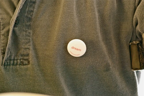 Egils wore a pin that said "Dream" the entire journey. We wanted to remember the magic of dreaming, I suppose...