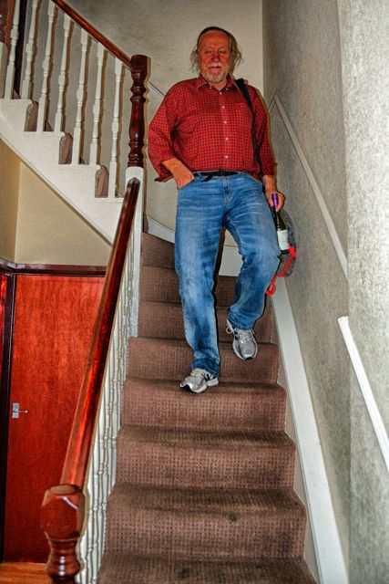 Egils Coming Down The Stairs After Fixing God-Knows-What… 